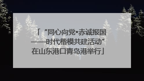 “同心向党•赤诚报国——时代楷模共建活动”在山东港口青岛港举行