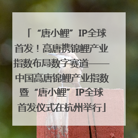 “唐小鲤”IP全球首发！高唐携锦鲤产业指数布局数字赛道——中国高唐锦鲤产业指数暨“唐小鲤”IP全球首发仪式在杭州举行