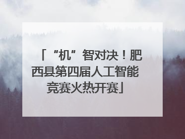 “机”智对决！肥西县第四届人工智能竞赛火热开赛