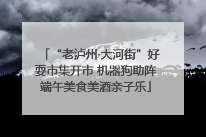 “老泸州·大河街”好耍市集开市 机器狗助阵端午美食美酒亲子乐