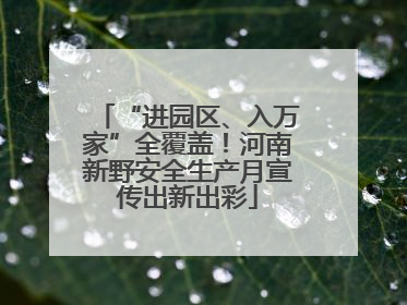 “进园区、入万家”全覆盖！河南新野安全生产月宣传出新出彩