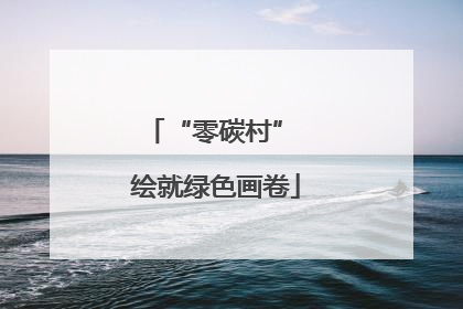 “零碳村” 绘就绿色画卷