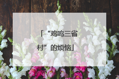 “鸡鸣三省村”的烦恼