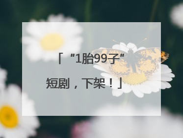 “1胎99子”短剧，下架！