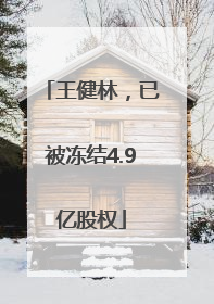 王健林，已被冻结4.9亿股权