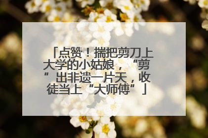 点赞！揣把剪刀上大学的小姑娘，“剪”出非遗一片天，收徒当上“大师傅”