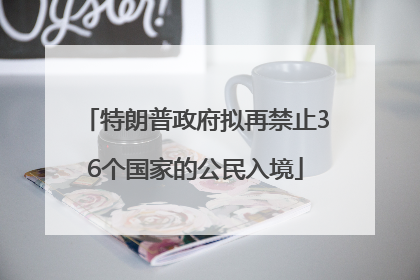 特朗普政府拟再禁止36个国家的公民入境