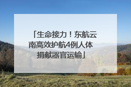 生命接力！东航云南高效护航4例人体捐献器官运输