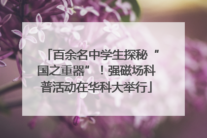 百余名中学生探秘“国之重器”！强磁场科普活动在华科大举行