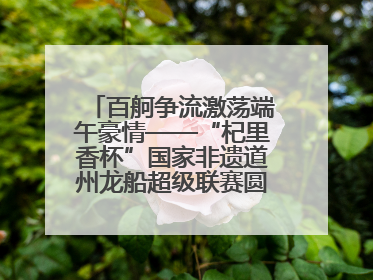 百舸争流激荡端午豪情——“杞里香杯”国家非遗道州龙船超级联赛圆满落幕