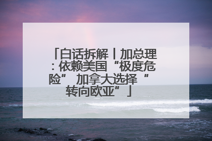 白话拆解丨加总理：依赖美国“极度危险” 加拿大选择“转向欧亚”