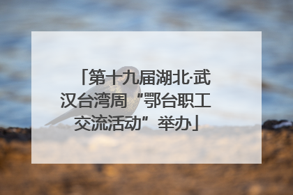 第十九届湖北·武汉台湾周“鄂台职工交流活动”举办