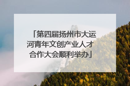 第四届扬州市大运河青年文创产业人才合作大会顺利举办