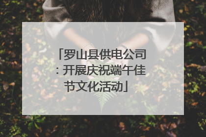 罗山县供电公司：开展庆祝端午佳节文化活动