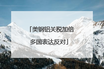 美钢铝关税加倍 多国表达反对