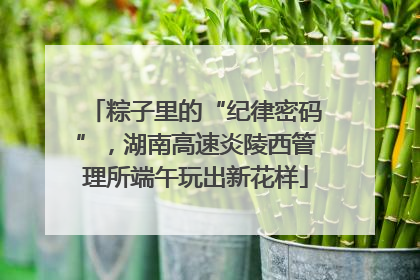 粽子里的“纪律密码”，湖南高速炎陵西管理所端午玩出新花样
