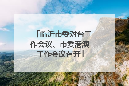 临沂市委对台工作会议、市委港澳工作会议召开