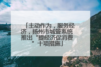 主动作为，服务经济，扬州市城管系统推出“提经济促消费”十项措施
