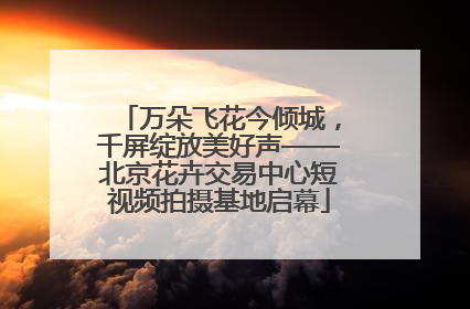 万朵飞花今倾城，千屏绽放美好声——北京花卉交易中心短视频拍摄基地启幕