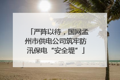 严阵以待，国网孟州市供电公司筑牢防汛保电“安全堤”