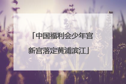 中国福利会少年宫新宫落定黄浦滨江