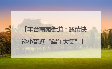 丰台南苑街道：邀请快递小哥逛“端午大集”