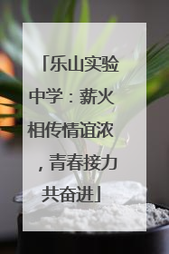 乐山实验中学：薪火相传情谊浓，青春接力共奋进