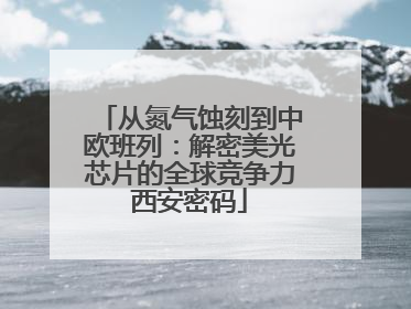 从氮气蚀刻到中欧班列：解密美光芯片的全球竞争力西安密码
