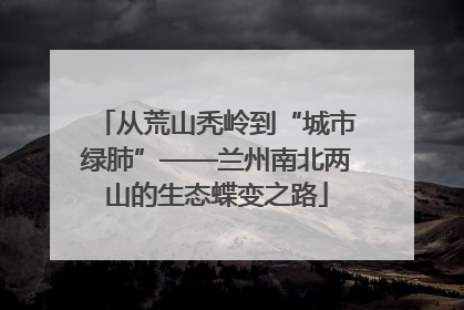 从荒山秃岭到“城市绿肺”——兰州南北两山的生态蝶变之路