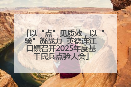 以“点”见质效，以“验”凝战力  英德连江口镇召开2025年度基干民兵点验大会