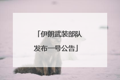 伊朗武装部队发布一号公告