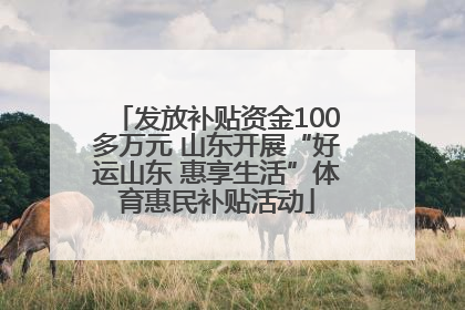 发放补贴资金100多万元 山东开展“好运山东 惠享生活”体育惠民补贴活动