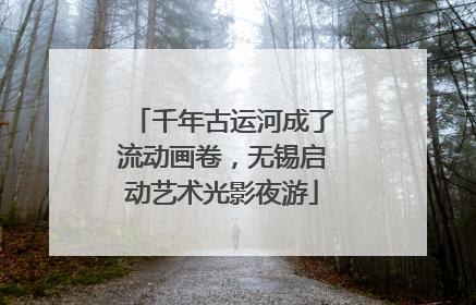 千年古运河成了流动画卷，无锡启动艺术光影夜游