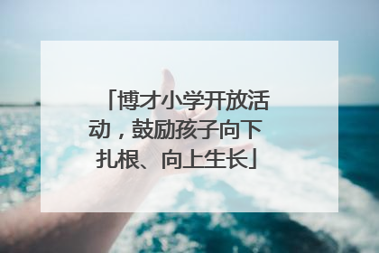 博才小学开放活动，鼓励孩子向下扎根、向上生长