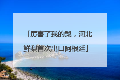 厉害了我的梨，河北鲜梨首次出口阿根廷