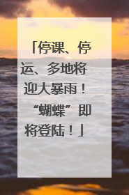 停课、停运、多地将迎大暴雨！“蝴蝶”即将登陆！