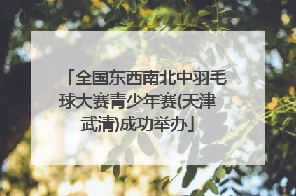 全国东西南北中羽毛球大赛青少年赛(天津武清)成功举办