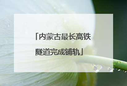 内蒙古最长高铁隧道完成铺轨