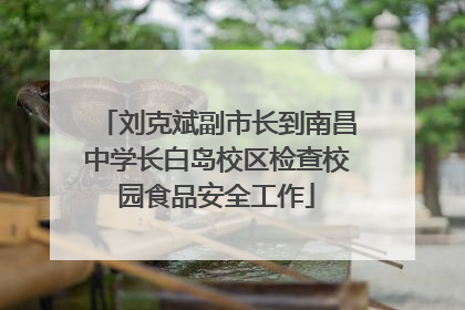 刘克斌副市长到南昌中学长白岛校区检查校园食品安全工作