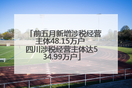 前五月新增涉税经营主体48.15万户 四川涉税经营主体达534.99万户