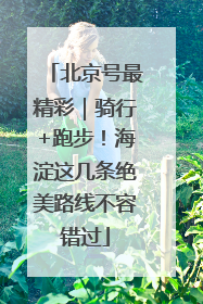 北京号最精彩｜骑行+跑步！海淀这几条绝美路线不容错过