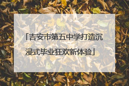 吉安市第五中学打造沉浸式毕业狂欢新体验