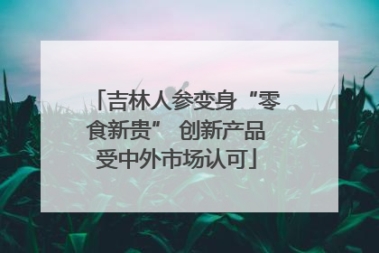 吉林人参变身“零食新贵” 创新产品受中外市场认可