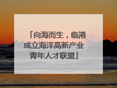 向海而生，临港成立海洋高新产业青年人才联盟