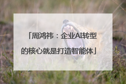 周鸿祎：企业AI转型的核心就是打造智能体