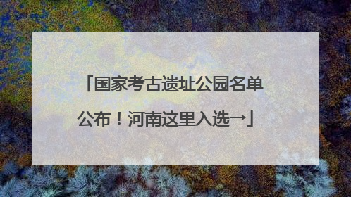 国家考古遗址公园名单公布！河南这里入选→