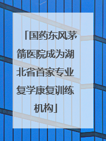 国药东风茅箭医院成为湖北省首家专业复学康复训练机构
