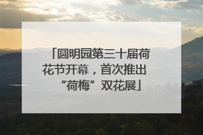 圆明园第三十届荷花节开幕，首次推出“荷梅”双花展