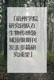 宿州学院研究团队在生物传感领域顶级期刊发表多篇研究成果