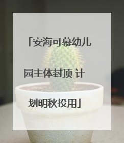 安海可慕幼儿园主体封顶 计划明秋投用